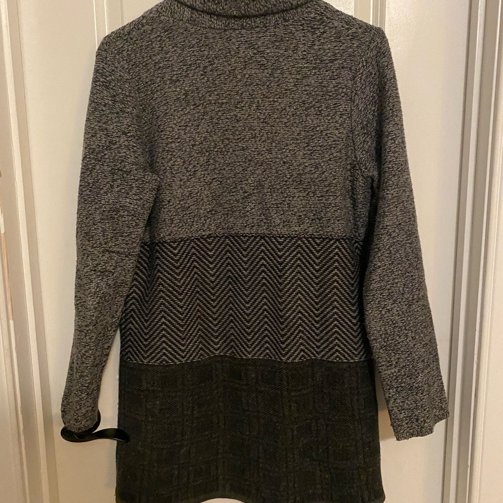 J Jill Long Line Multi Pattern Button Sweater Jac… - image 8